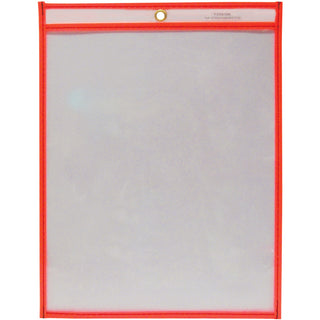 C-Line Reusable Dry Erase Pocket - Study Aid - Neon Red, 9 x 12, 40814 - 