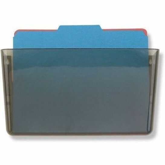 Officemate Mountable Wall File - 7" Height x 13" Width x 4.1" Depth - Smoke - Plastic - 1 Each