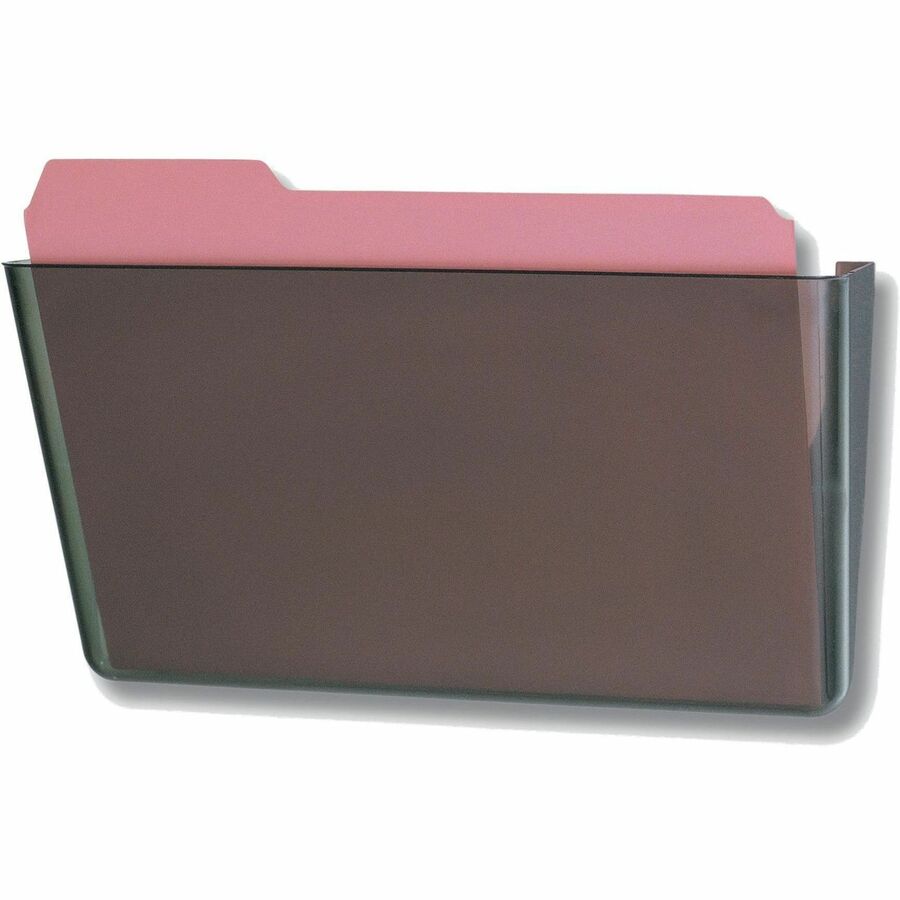 Officemate Mountable Wall File - 7" Height x 13" Width x 4.1" Depth - Smoke - Plastic - 1 Each