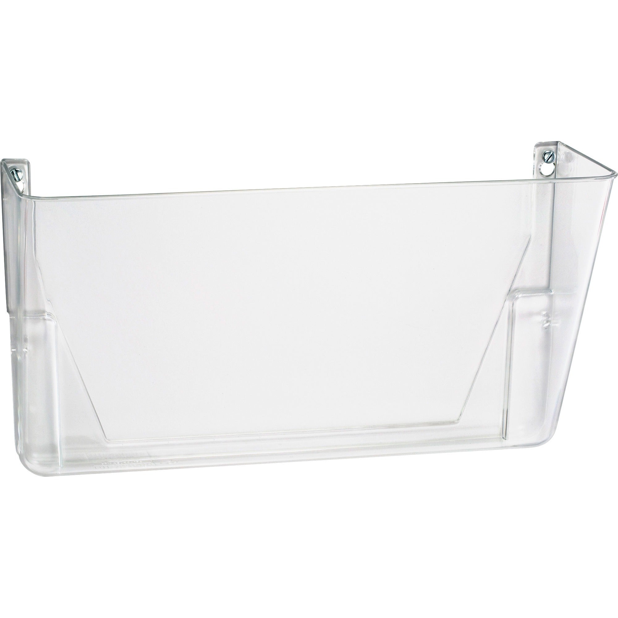 Officemate Mountable Wall File - 7" Height x 13" Width x 4.1" Depth - Clear - Plastic - 1 Each - 