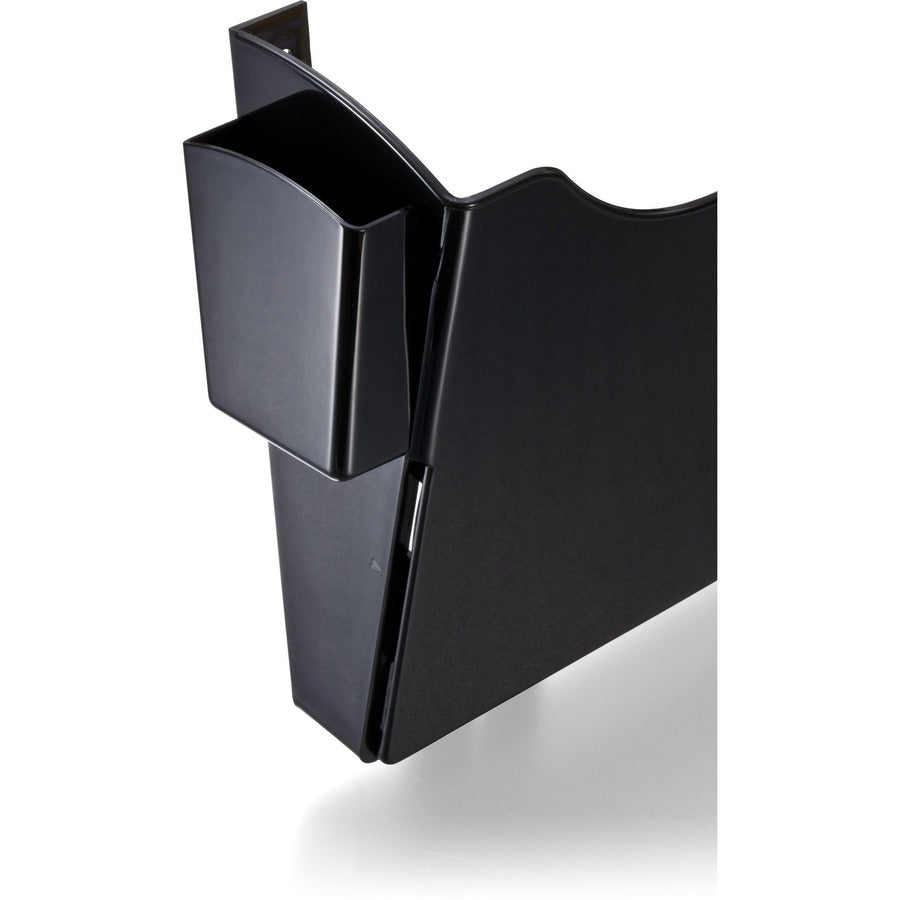 Officemate Grande Central Wall Filing System - 4 Pocket(s) - 23.5" Height x 16.6" Width x 4.8" Depth - Black - 1 / Pack