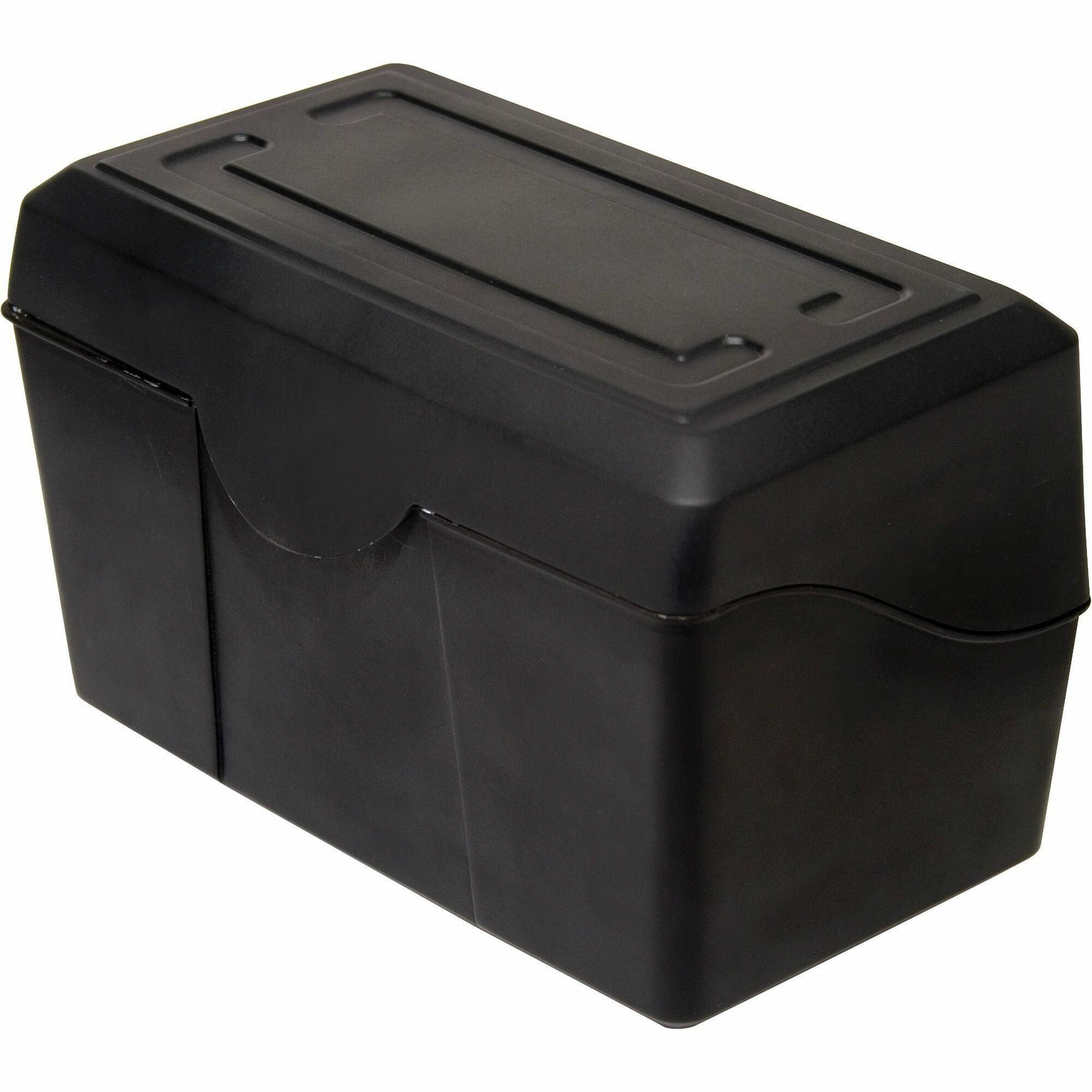 Advantus Index Card Holder - 5.9" x 9" x 5.5" x - Plastic - 1 Each - Black - 