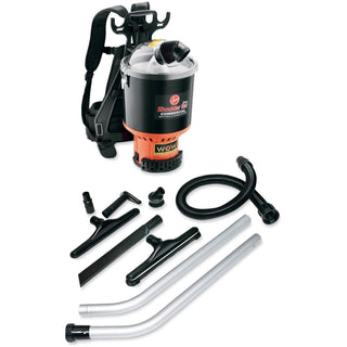 Backpack Vacuum, 6.4 qt Tank Capacity, Black