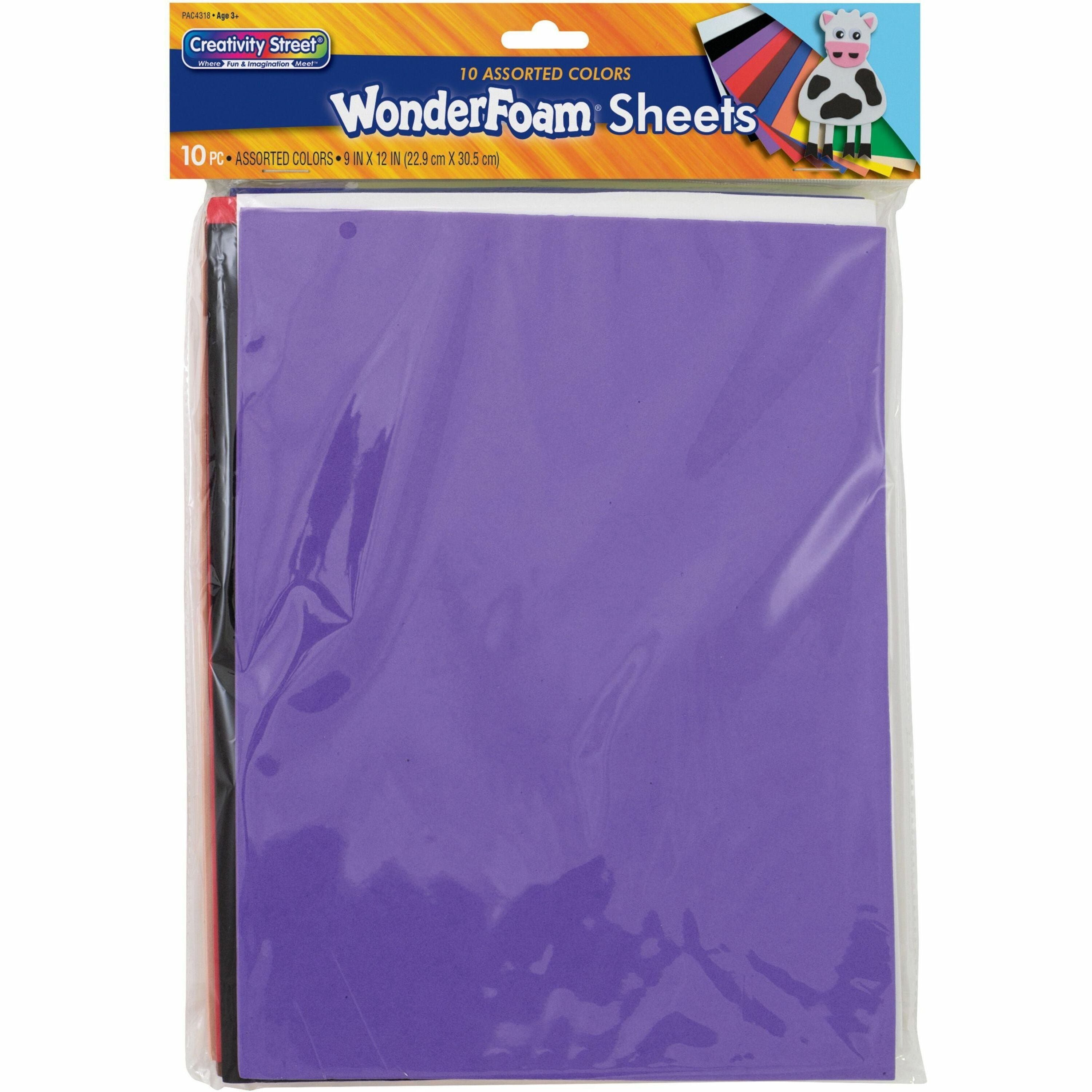 Creativity Street Wonderfoam Sheets - Craft - 12"Height x 9"Width - 1 / Pack - Assorted - Foam - 1