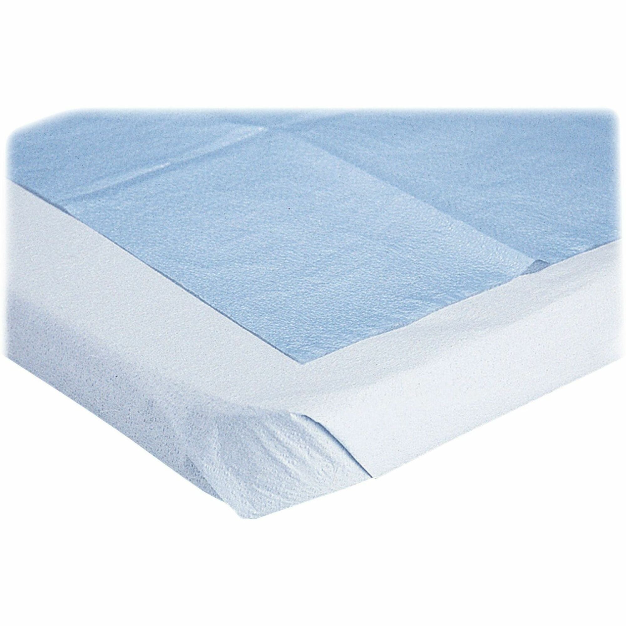 Medline Blue Disposable Stretcher Sheets - Tissue - For Medical - Blue - 50 / Box - 