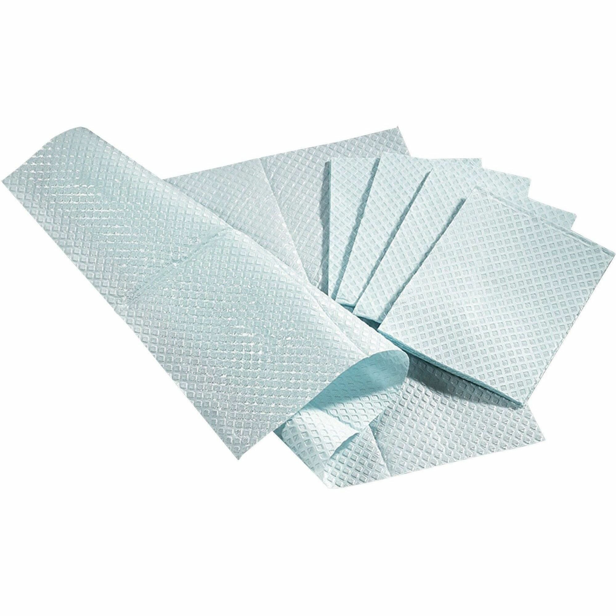 Medline Standard Poly-backed Tissue Towels - Tissue - For Medical - Blue - 500 / Box