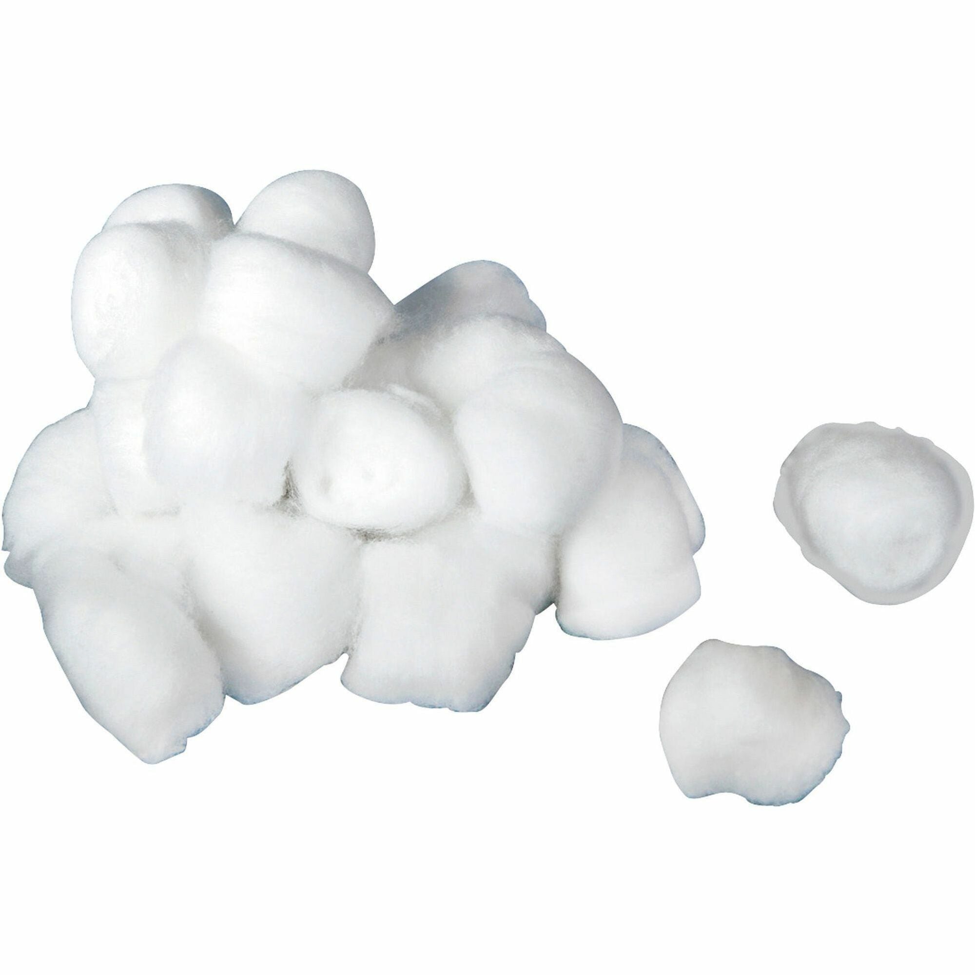 Medline Nonsterile Cotton Balls - Medium - 2000 / Pack - 100% Cotton - White - 