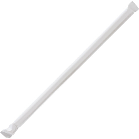 Genuine Joe Jumbo Translucent Straight Straws - 7.8" Length - 500 / Box - Clear - 