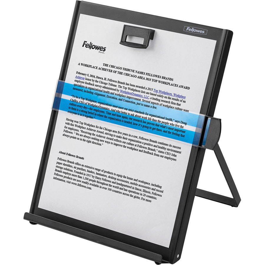 Metal Copyholder, 200 Sheet Capacity, Steel, Black