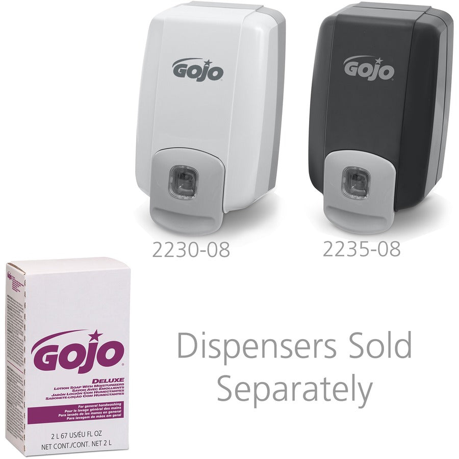 gojo-deluxe-lotion-soap-with-moisturizers-light-floral-scentfor-676-fl-oz-2-l-hand-moisturizing-bio-based-4-carton_goj221704 - 7