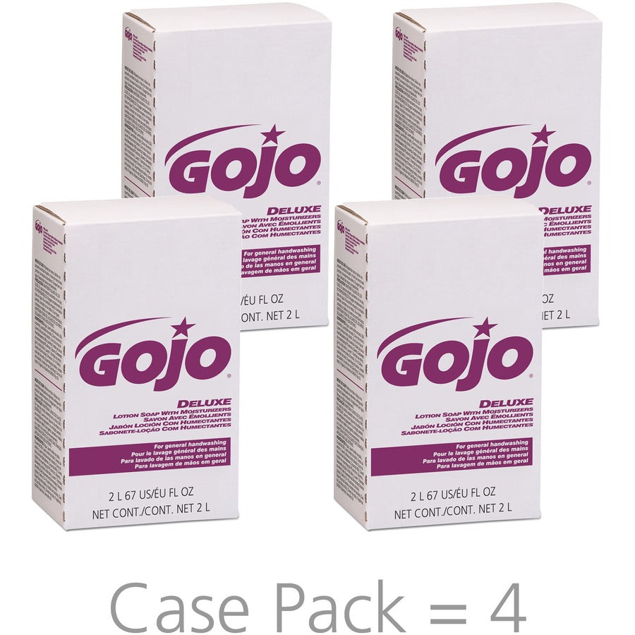 gojo-deluxe-lotion-soap-with-moisturizers-light-floral-scentfor-676-fl-oz-2-l-hand-moisturizing-bio-based-4-carton_goj221704 - 2
