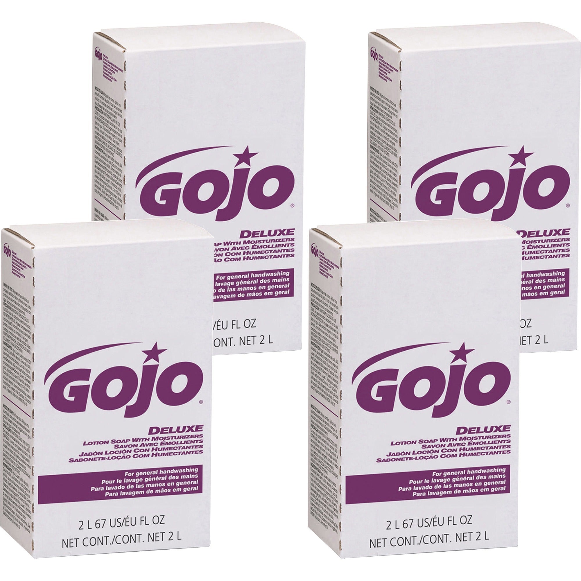Gojo Deluxe Lotion Soap with Moisturizers - Light Floral ScentFor - 67.6 fl oz (2 L) - Hand - Moisturizing - Bio-based - 4 / Carton