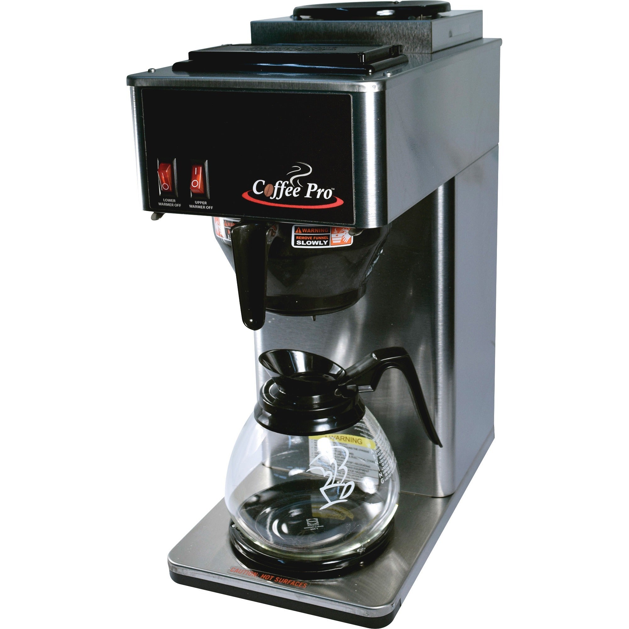 Coffee Pro Two-Burner Commercial Pour-over Brewer - Stainless Steel - Stainless Steel Body - 