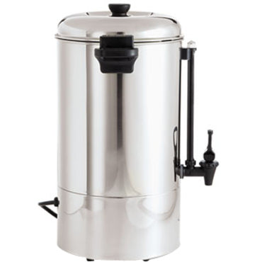 Coffee Pro Stainless Steel Commercial Percolating Urn - 80 Cup(s) - Multi-serve - Stainless Steel - Stainless Steel Body - 