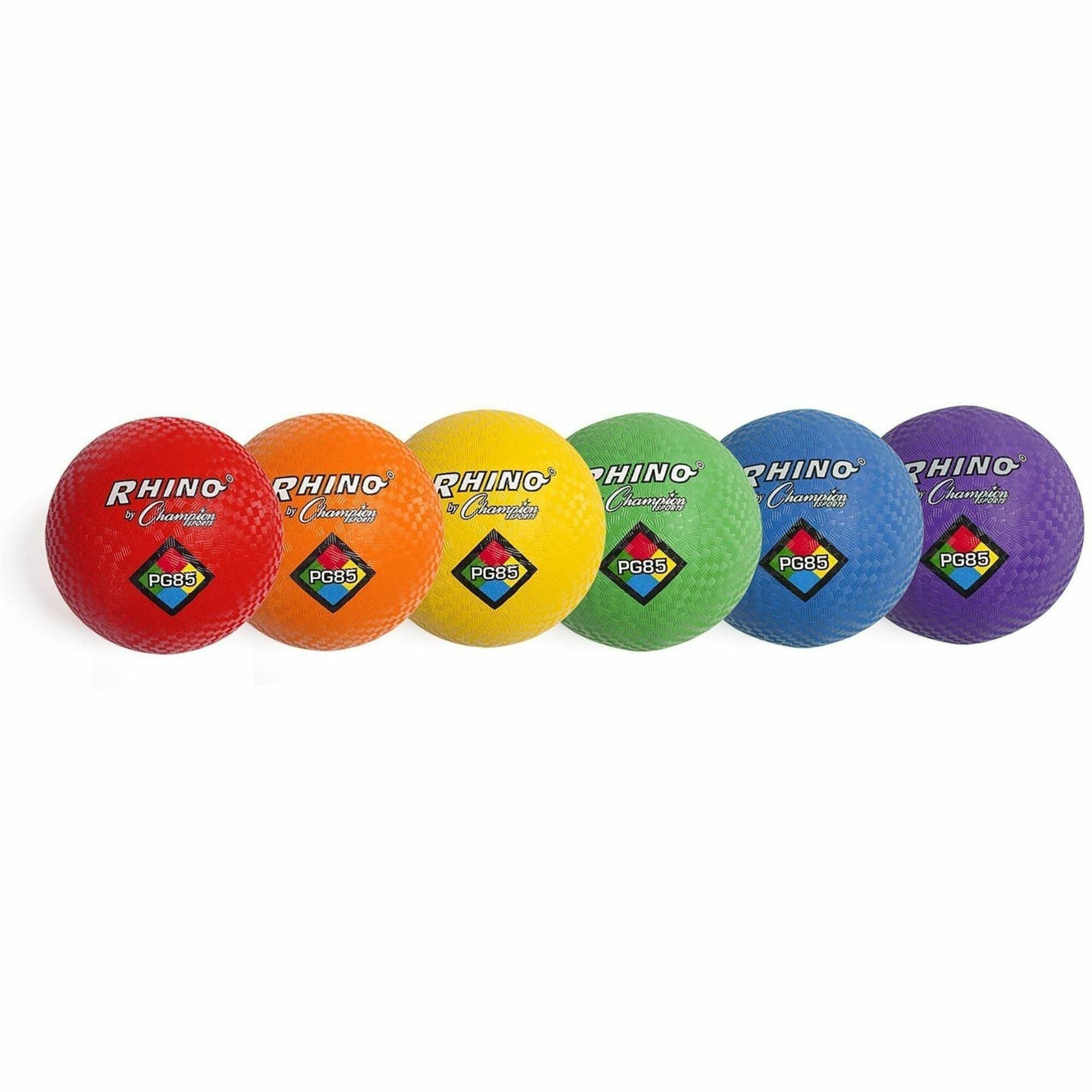 Playground Ball Set, 8.5" Diameter, Assorted Colors, 6/Set