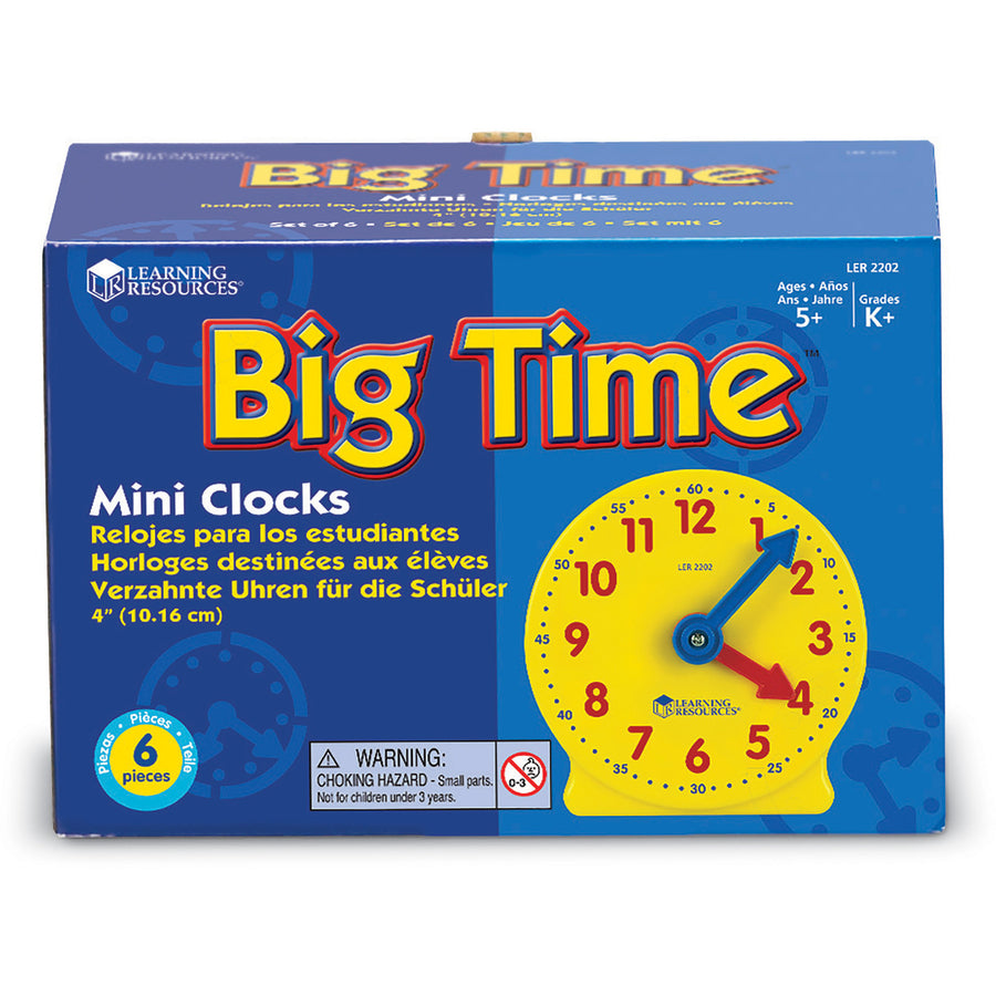 Learning Resources Pre K-4 Learning Clocks Set - Theme/Subject: Learning - Skill Learning: Time - 3-9 Year - Multi - 