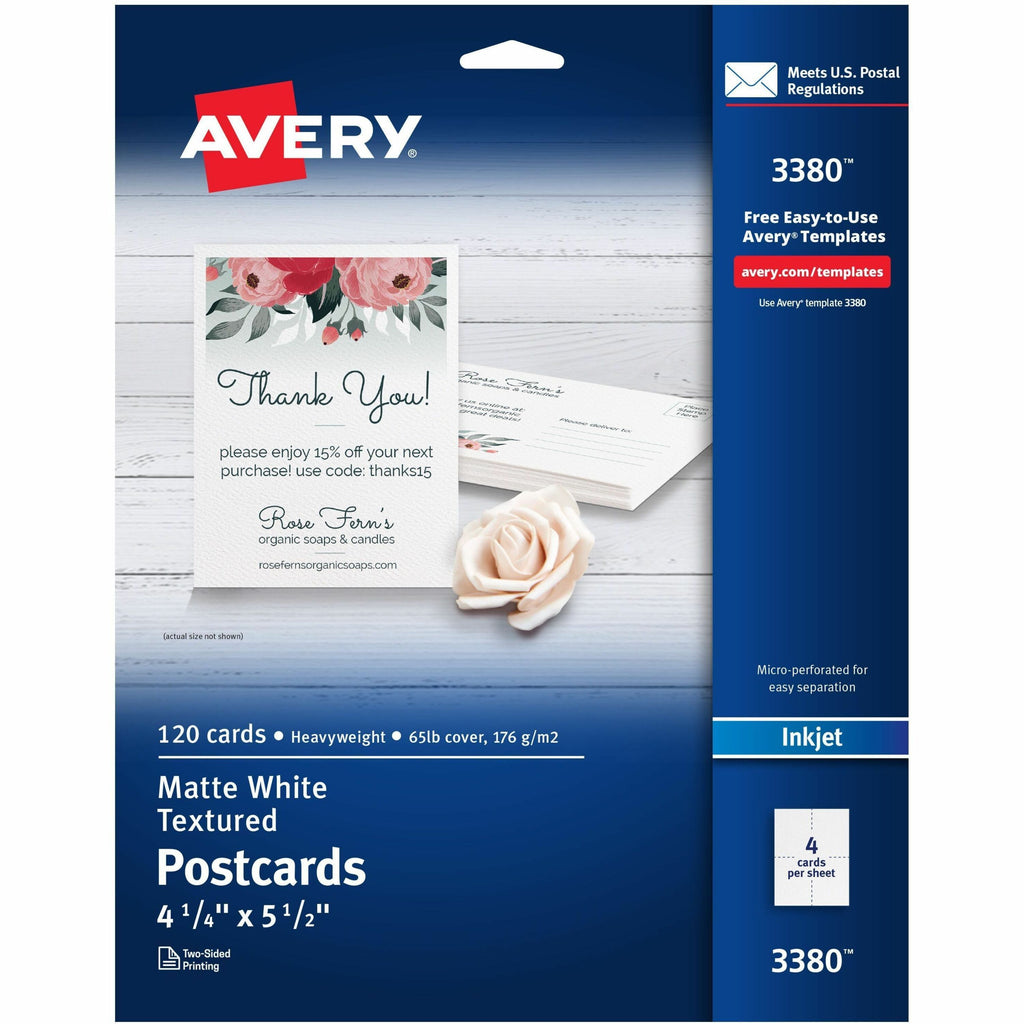 Avery Invitation Card, Sold as 1 Box, 120 Sheet per Box - 1