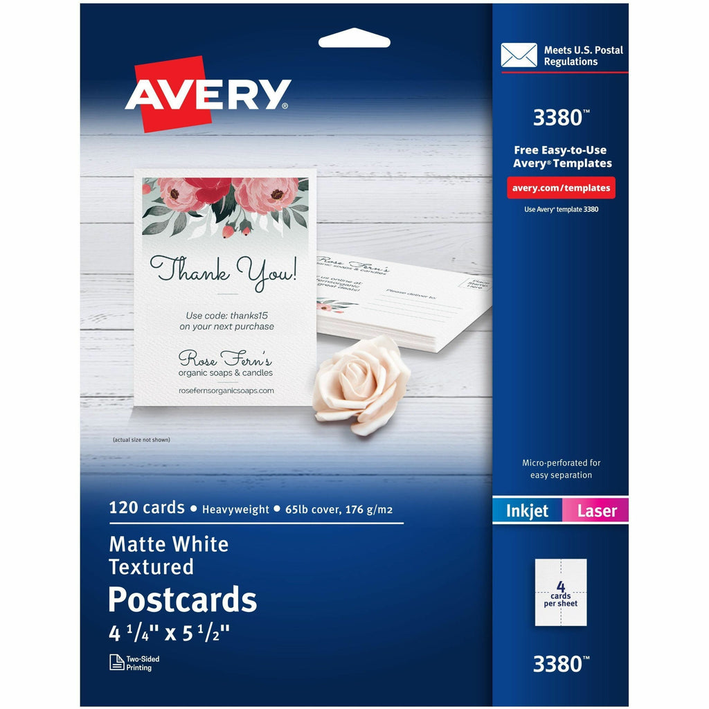 Avery Invitation Card, Sold as 1 Box, 120 Sheet per Box
