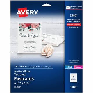 Avery Invitation Card, Sold as 1 Box, 120 Sheet per Box