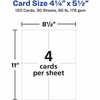 Avery Invitation Card, Sold as 1 Box, 120 Sheet per Box - 5