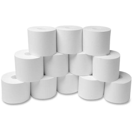 Business Source 150' Adding Machine Rolls - 2 1/4" x 150 ft - 12 / Pack - Sustainable Forestry Initiative (SFI) - Lint-free - White - 