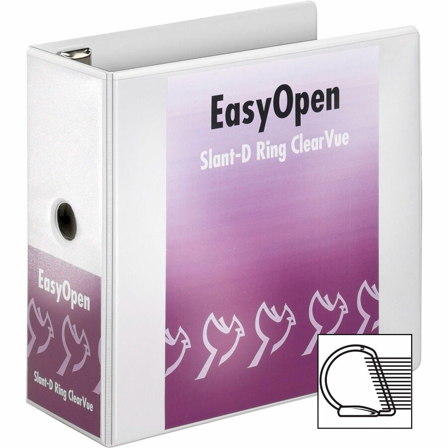 Cardinal EasyOpen ClearVue Locking Slant-D Ring Binder, Sold as 1 Each - 6