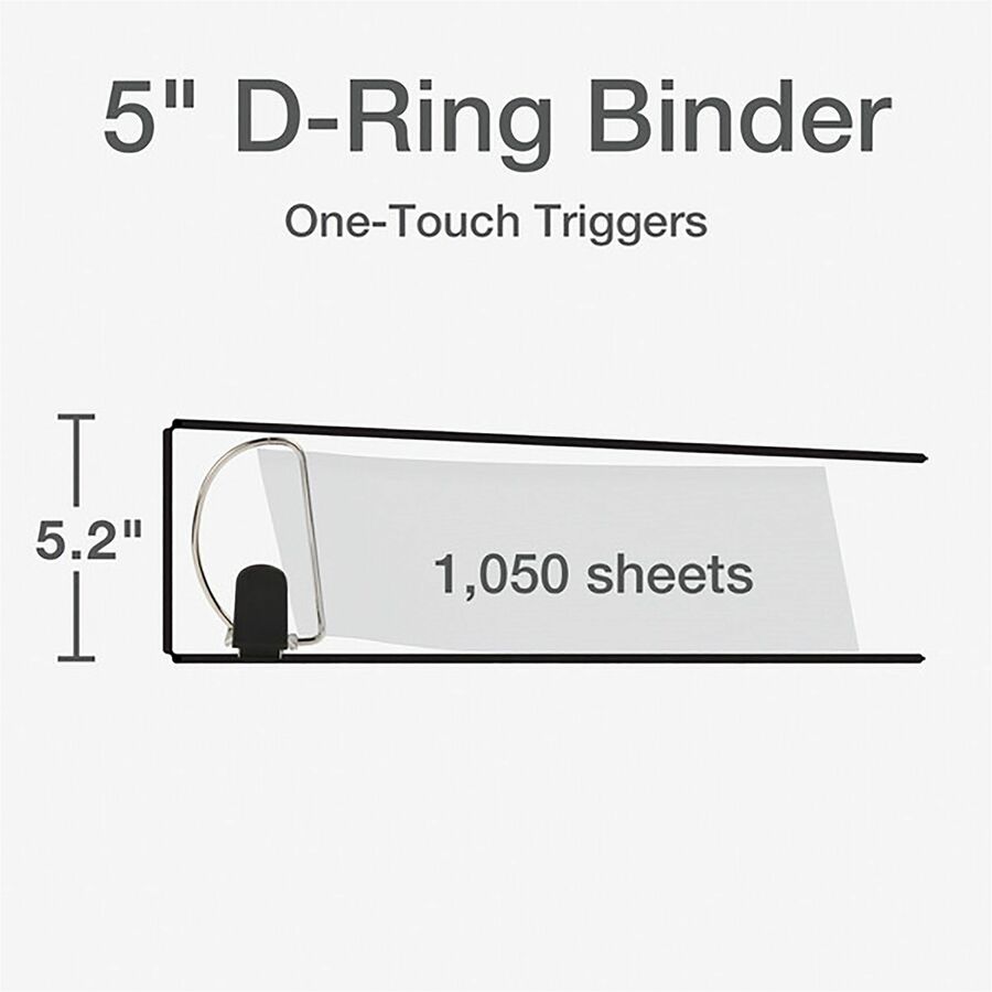 Cardinal EasyOpen ClearVue Locking Slant-D Ring Binder, Sold as 1 Each