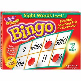 Trend Sight Words Bingo Game - Theme/Subject: Learning - Skill Learning: Reading, Vocabulary - 5-8 Year - Multi - 