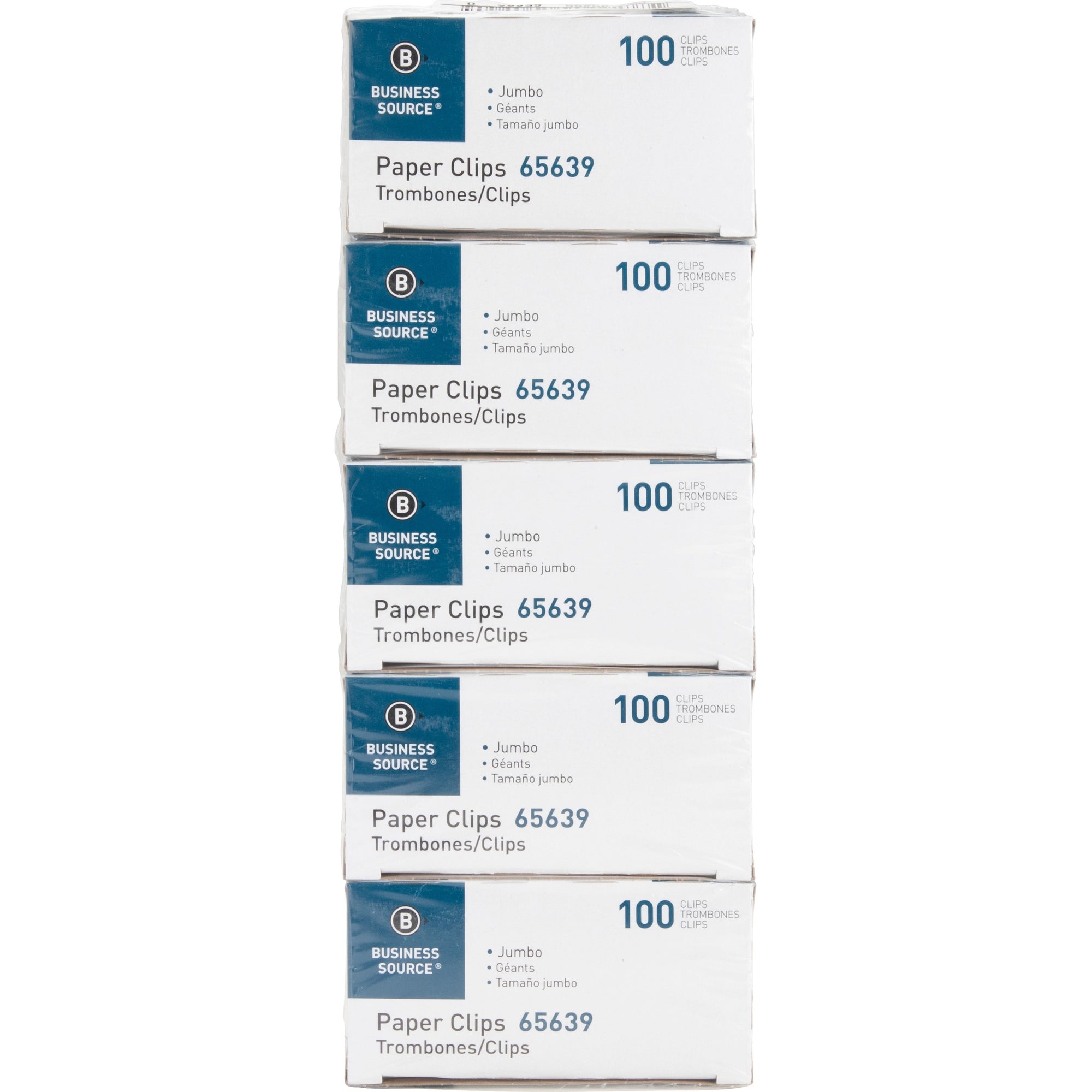 business-source-paper-clips-jumbo-1000-pack-silver-steel_bsn65639 - 2