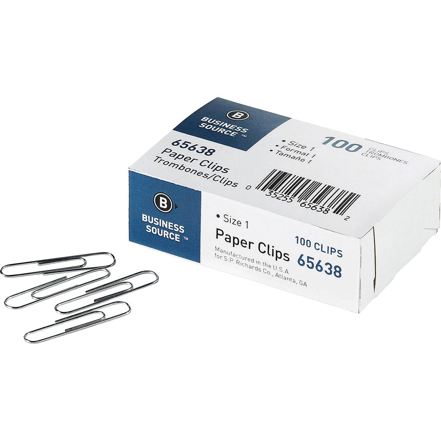 business-source-paper-clips-no-1-1000-pack-silver-steel_bsn65638 - 2