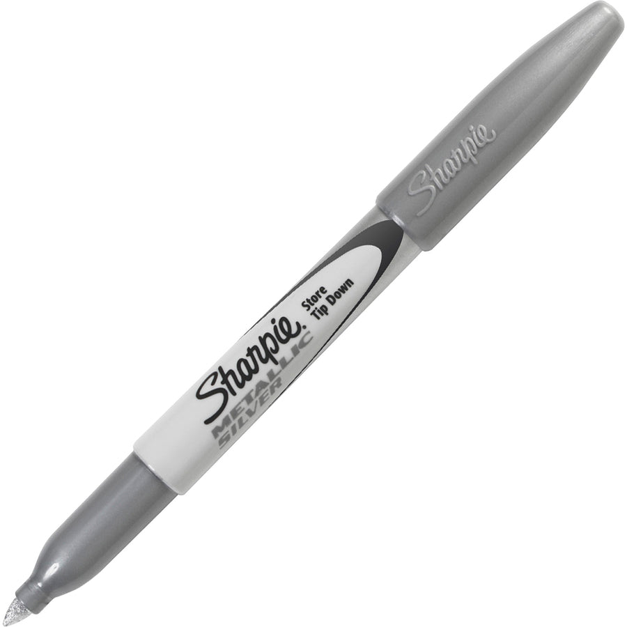 Sharpie Metallic Permanent Markers - Fine Marker Point - 0.5 mm Marker Point Size - Chisel Marker Point Style - Silver - 2 / Pack - 