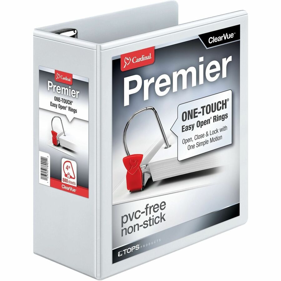 Cardinal EasyOpen ClearVue Locking Slant-D Ring Binder, Sold as 1 Each