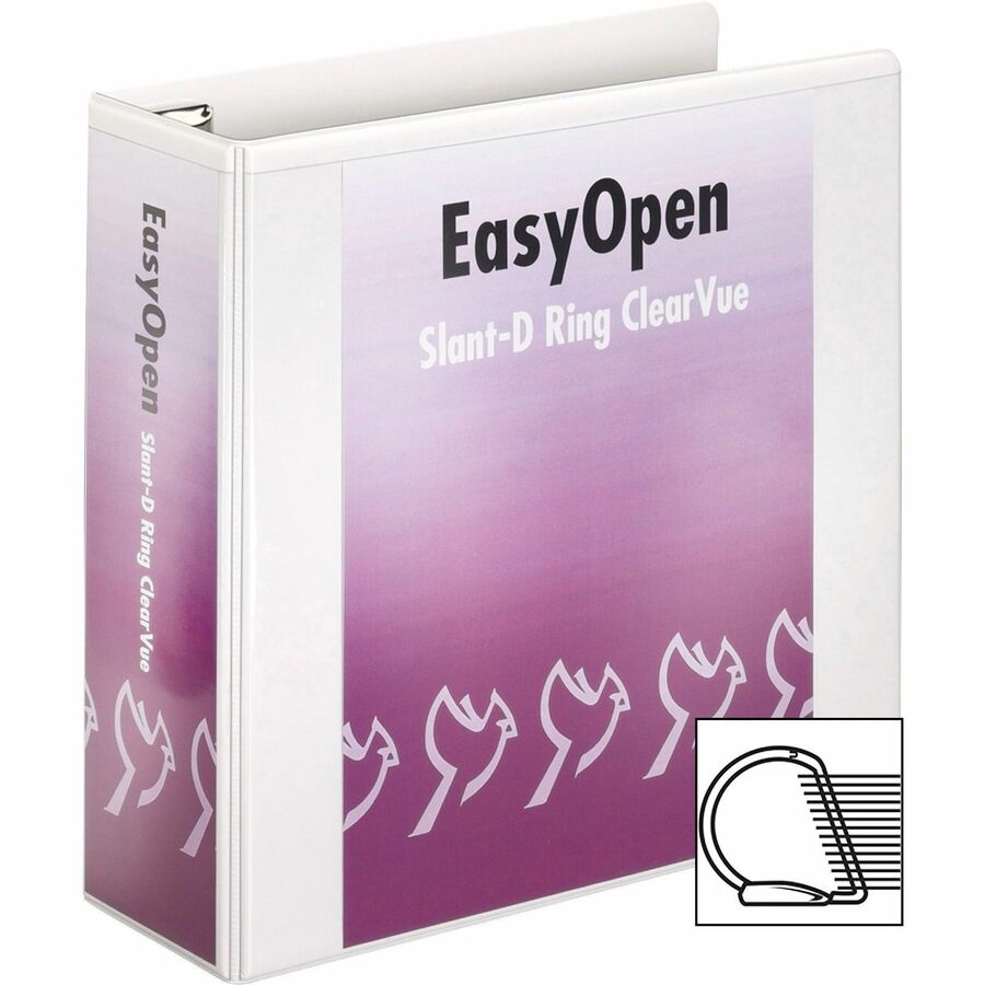 Cardinal EasyOpen ClearVue Locking Slant-D Ring Binder, Sold as 1 Each - 6