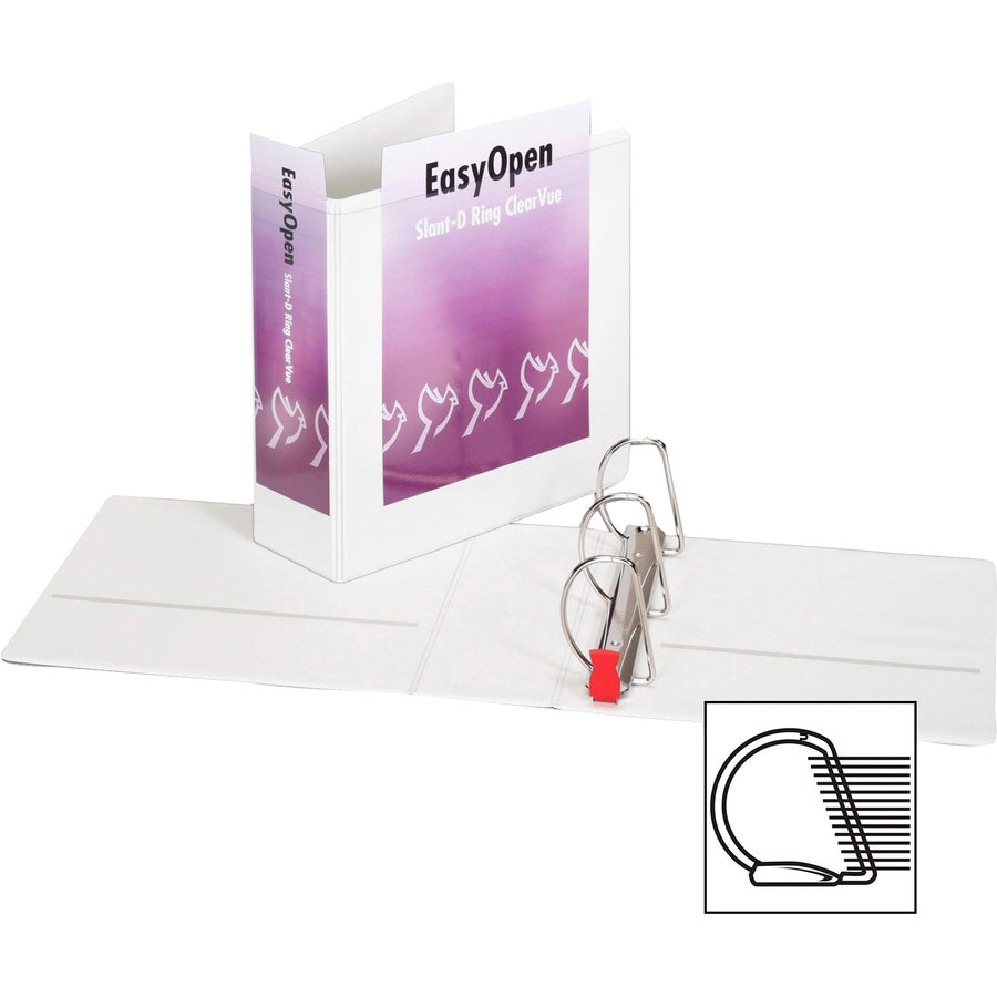 Cardinal EasyOpen ClearVue Locking Slant-D Ring Binder, Sold as 1 Each - 5