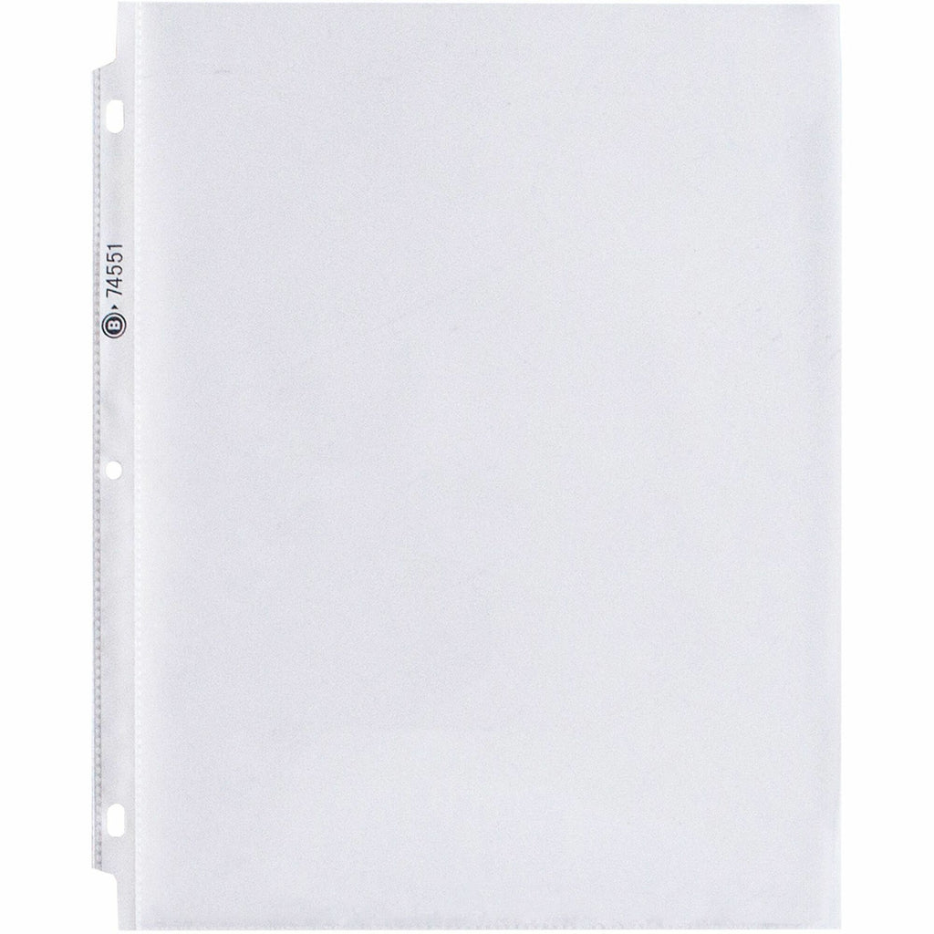 Business Source Top-Loading Poly Sheet Protectors - 11" Height x 9" Width - 1.9 mil Thickness - For Letter 8 1/2" x 11" Sheet - 3 x Holes - Ring Binder - Rectangular - Clear - Polypropylene - 100 / Box