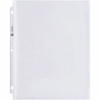 Business Source Top-Loading Poly Sheet Protectors - 11" Height x 9" Width - 1.9 mil Thickness - For Letter 8 1/2" x 11" Sheet - 3 x Holes - Ring Binder - Rectangular - Clear - Polypropylene - 100 / Box