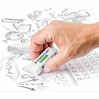 Staedtler PVC Free Eraser - 2.6" Width x 0.5" Height x 0.9" Depth x - 1 Each - Latex-free, Smudge-free, PVC-free
