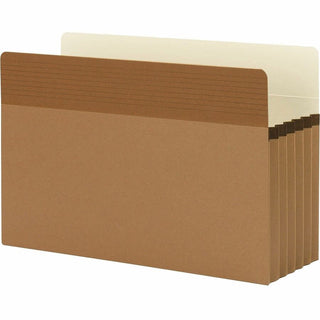 Easy Grip Pockets, 5.25" Expansion, Legal Size, Redrope, 10/Box