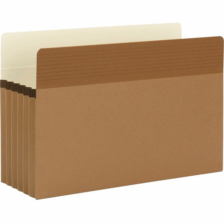 Easy Grip Pockets, 5.25" Expansion, Legal Size, Redrope, 10/Box