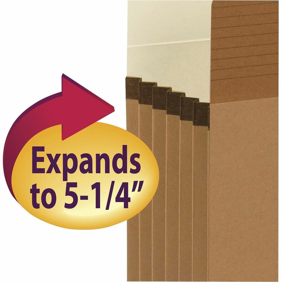 Easy Grip Pockets, 5.25" Expansion, Legal Size, Redrope, 10/Box