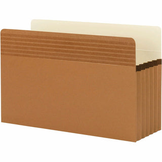Easy Grip Pockets, 5.25" Expansion, Legal Size, Redrope, 10/Box