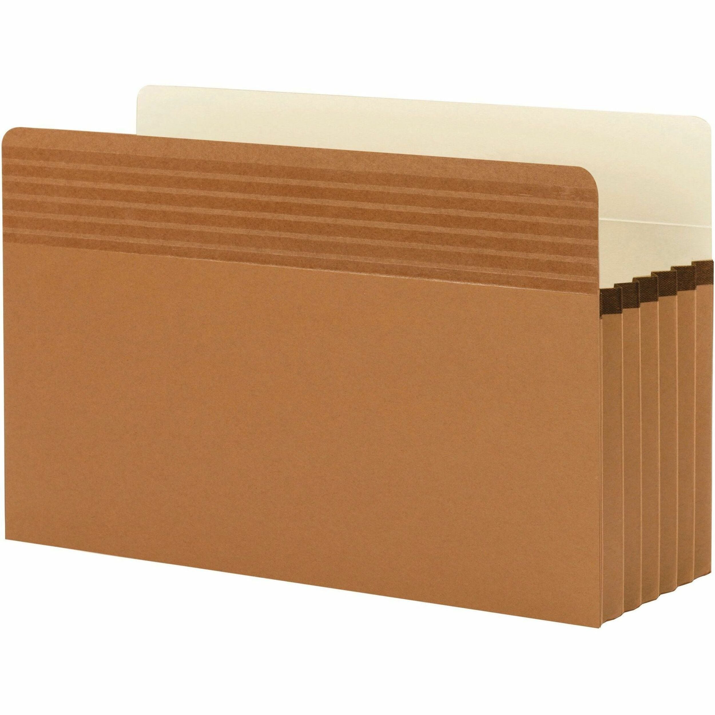 Easy Grip Pockets, 5.25" Expansion, Legal Size, Redrope, 10/Box