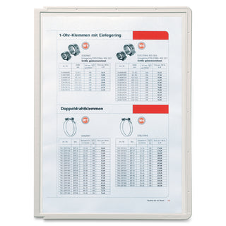 DURABLE Replacement Panels for SHERPA/VARIO Reference Display System - Replacement Panels - Gray - 5 Pack - SHERPA/VARIO Design - 