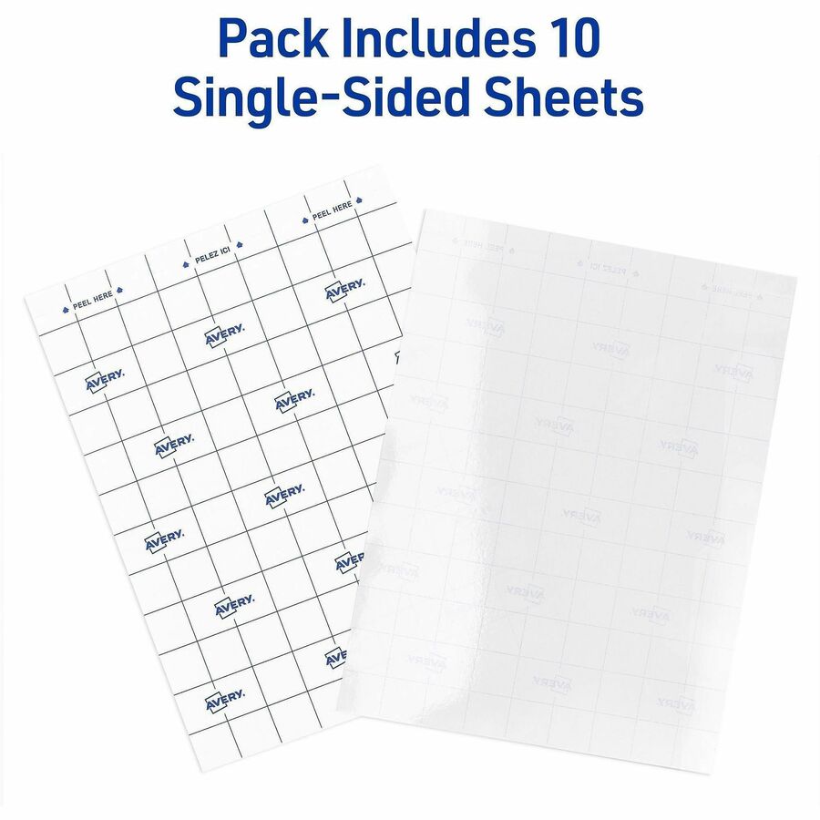 Clear Self-Adhesive Laminating Sheets, 3 mil, 9" x 12", Matte Clear, 10/Pack