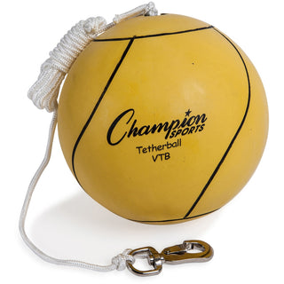 Champion Sports Yellow Tether Ball - Rubber, Nylon - Yellow - 1 Each - 