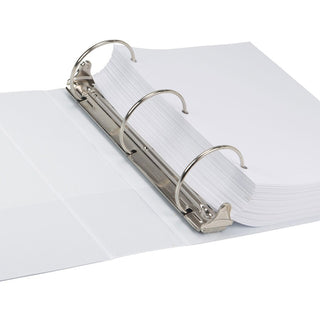 Earth's Choice Plant-Based Round Ring View Binder, 3 Rings, 4" Capacity, 11 x 8.5, White