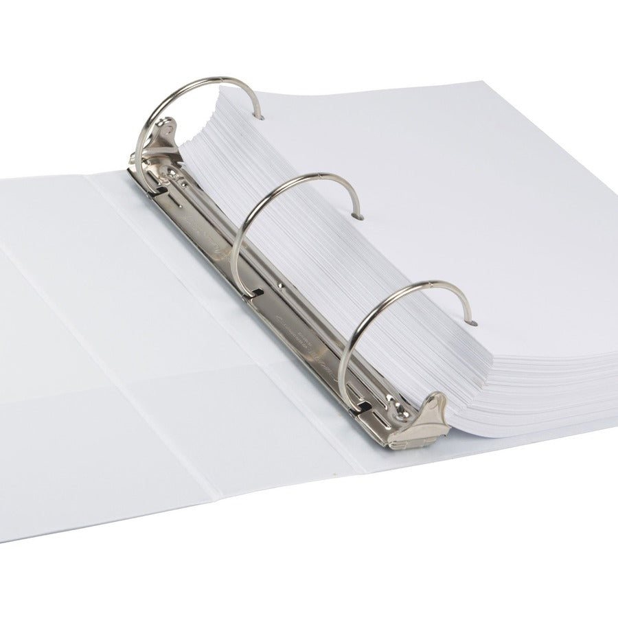 Earth's Choice Plant-Based Round Ring View Binder, 3 Rings, 4" Capacity, 11 x 8.5, White