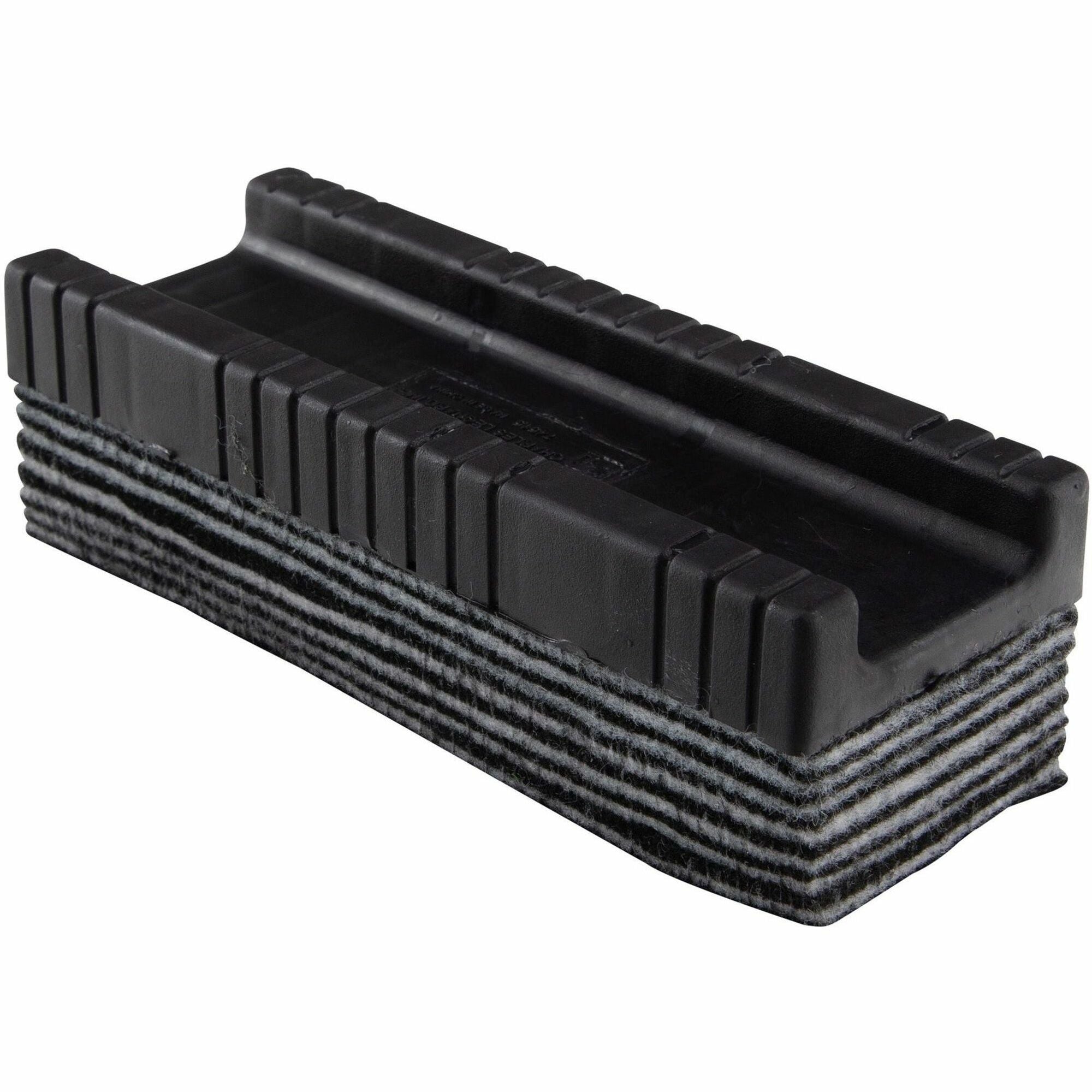 CLI Peel-away Felt Whiteboard Eraser - 5" Length - Easy-grip Handle - Black, White - Felt - 1Each
