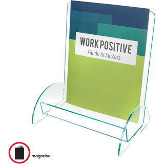 Euro-Style DocuHolder, Magazine Size, 9.81w x 6.31d x11h, Green Tinted