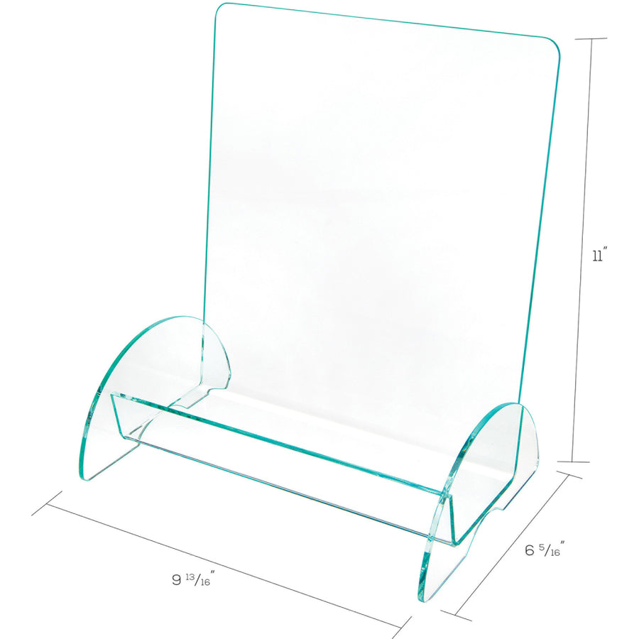 Euro-Style DocuHolder, Magazine Size, 9.81w x 6.31d x11h, Green Tinted